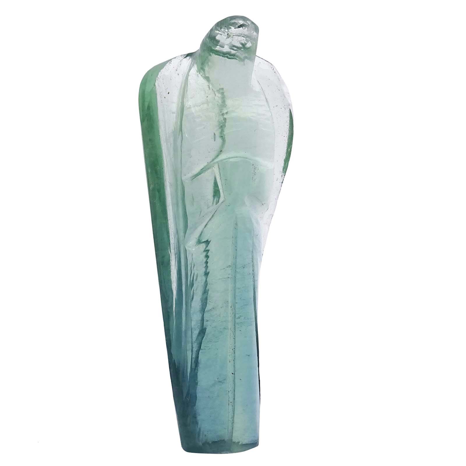 Pierre Fluorite Sculptée En Ange - Cristal De Guérison Spirituelle, Reiki, Méditation - Gardien Énergétique - Cadeau Zen Et Harmonisant