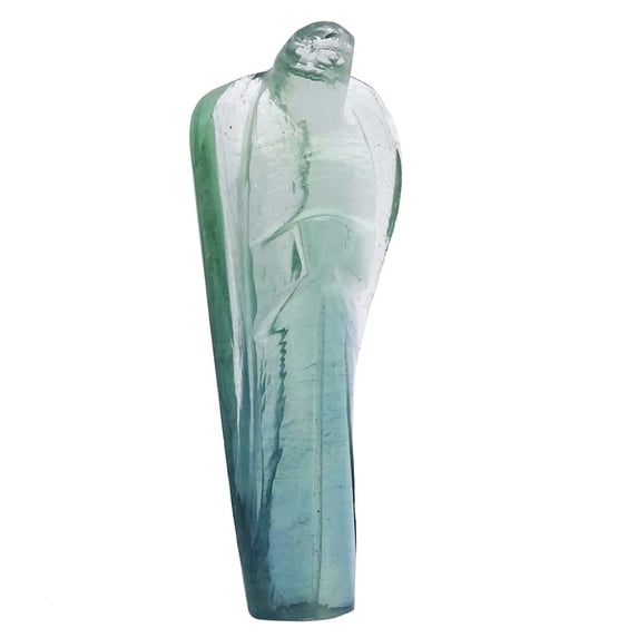 Harmonize Reiki Healing Crystal Fluorite Stone Carved Angel Psychic Spiritual Gift Guardian