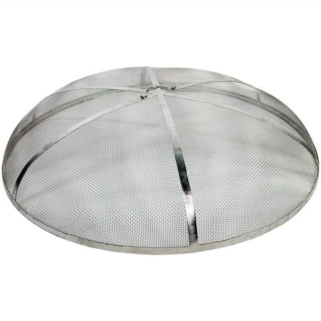 Sunnydaze Fire Pit Spark Screen Cover Round Outdoor Heavy Duty