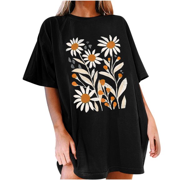 Cute Black Crop Tops for Women Shirts for Women Graphic Tees Women Slim Fit Basic Tees Skinny Crop