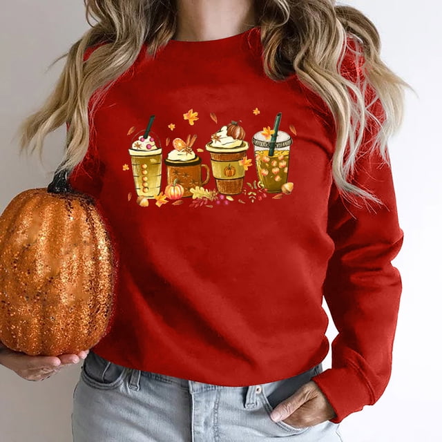2023 Chandail en Molleton Mode pour Femmes 50 % de Réduction Liquidation Halloween Mode Décontractée Aguichant Imprimé Manches Longues Col Rond Chandail Blouse Hauts Chandails en Molleton Sans Capuche