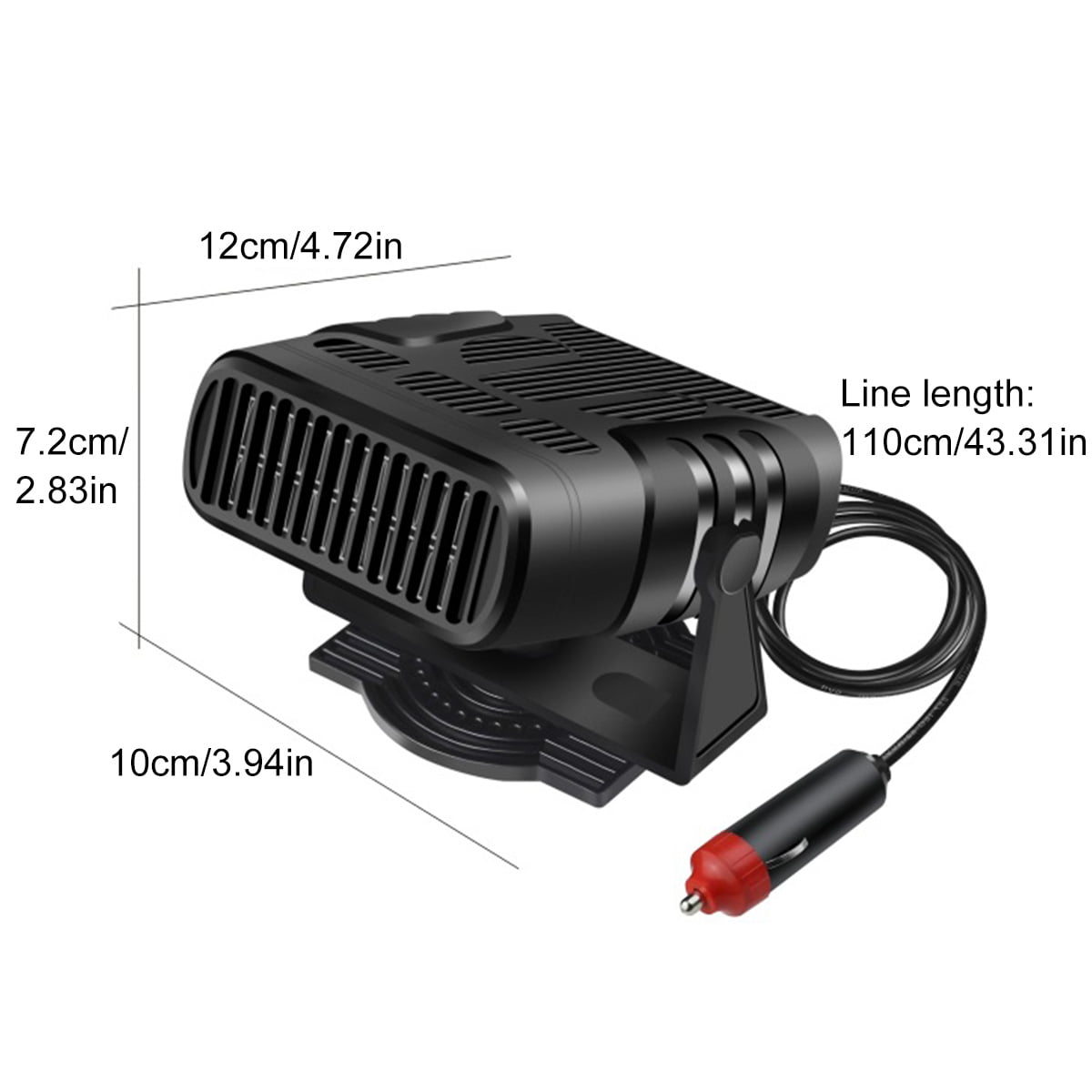 Keenso Portable Car Heater Fast Heating Quickly Defrosts Defogger 12V Auto Ceramic Heater Defroster Defogger Cooling Fan 