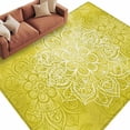 thumbnail image 2 of 6'x9' Area Rugs, Boho Flowers Indoor Outdoor Area Rug for Living Room Bedroom, Yellow Floral Vintage Bohemian Watercolor Washable Bathroom Rugs Kitchen Floor Carpet Mats Home Decor Aesthetic, 2 of 8