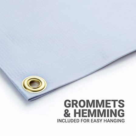 GotPrint Blank Vinyl Banner White Sign 13oz with Grommets and Hemming Premium Scrim Glossy 3 ft x 5 ft DIY Outdoor Indoor Wall Lawn Decorations
