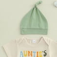 thumbnail image 4 of CAUYDY Newborn Clothes Baby Boy Layette Set Romper Pants Warm Hat 3-Pieces Infant Shower Gift Preemie Fall Winter Spring Summer Pjs Set (Sizes 0-3 Months,Green), 4 of 7