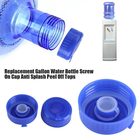 Screw on Cap Replacement,Ymiko 5Pcs Blue Gallon Drinking Water Bottle Screw on Cap Replacement Anti Splash (Best Way To Drink A Gallon Of Water)