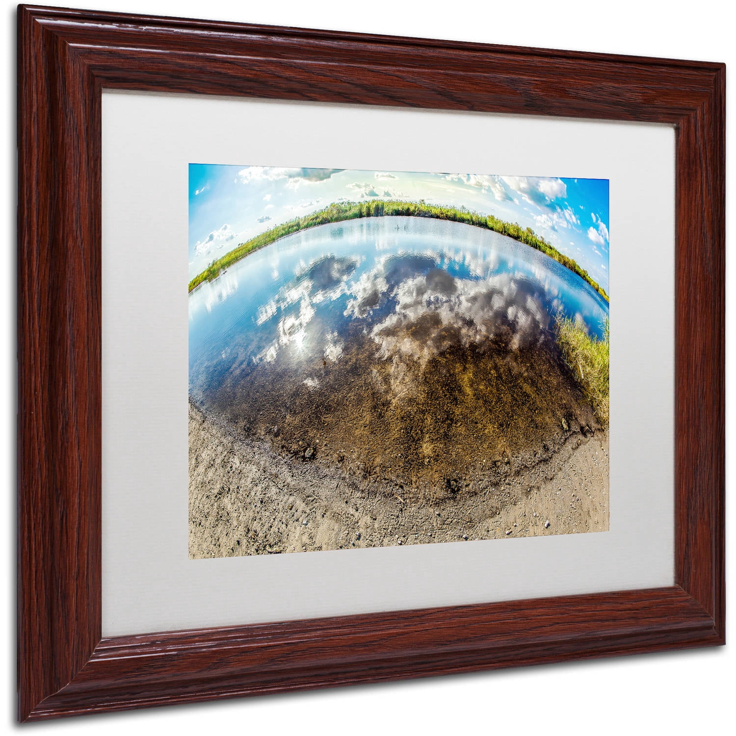 Trademark Fine Art "Earth Eyeball" Canvas Art by Yale Gurney, White Matte, Wood Frame
