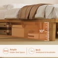 thumbnail image 6 of IOTXY Solid Wood Platform Bed - Queen Japanese Bed Frame, Natural, 6 of 10
