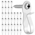 thumbnail image 1 of Ganchos colgadores para luces HiGift, paquete de 36, blancos, de acero inoxidable, 1 of 8