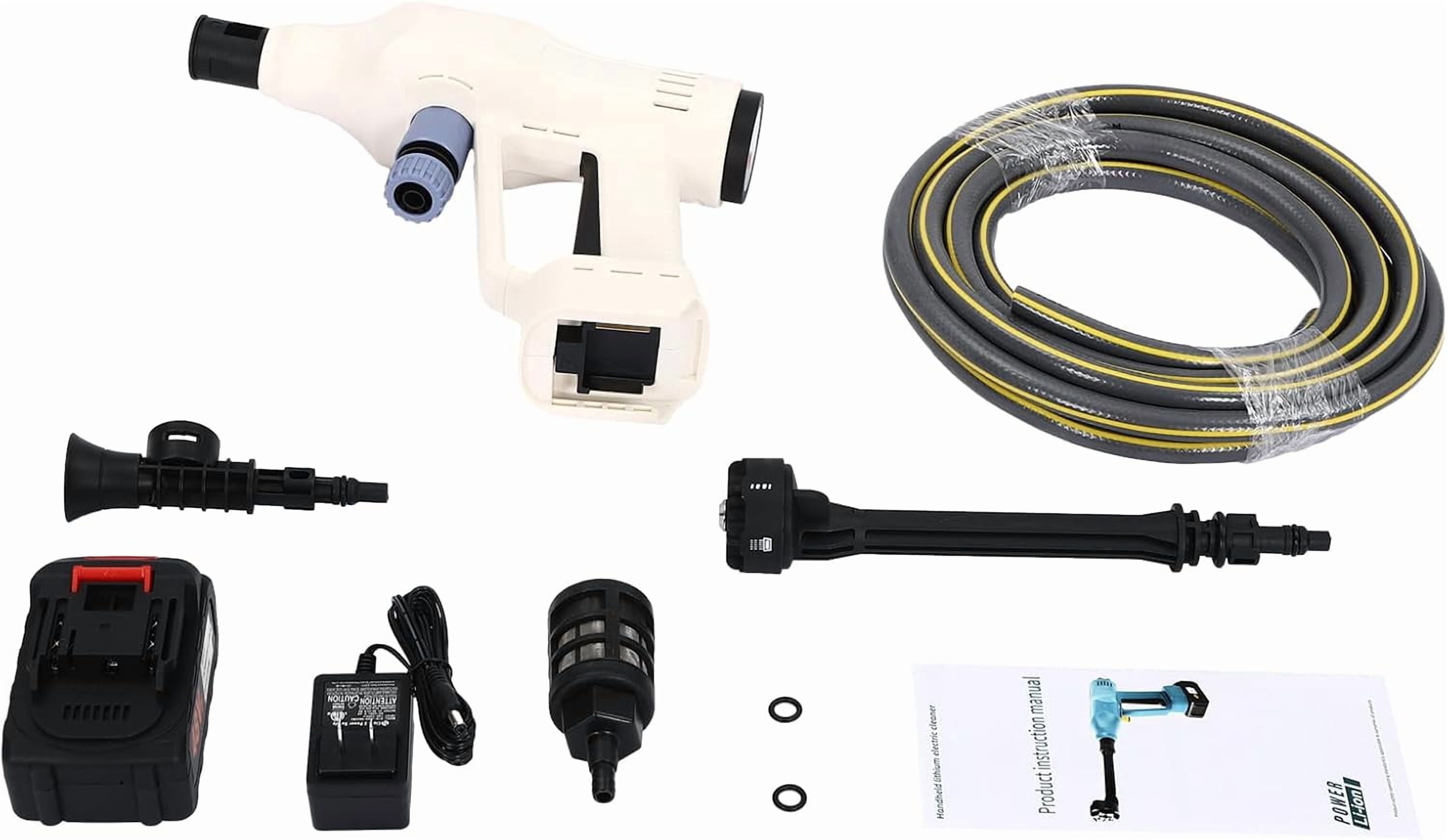 Cordless Pressure Washer,Handheld Electric Pressure Washer 3 Speed Pressure Washer Rechargeable Battery Washer Gun Water Guns for Car Home Garden Wash