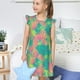 thumbnail image 4 of Balery Colorful Palm Leaves Camisón de princesa para niñas, pijama de algodón con mangas abullonadas, suave y bonito.-Medium, 4 of 6