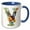 Blue/White, variant on 3drose, Pretty Floral Monogram Initial Y, 11oz Mug