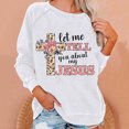 thumbnail image 1 of Puntoco Vestidos Mujer Verano Moda Mujer Cuello Redondo Manga Larga Camiseta Impresión Sudadera Blusa Tops, 1 of 3