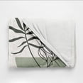 thumbnail image 6 of Abstract Mid Century Flannel Throw Blankets Green Beige Boho Leaf Thick Reversible Plush Fleece Blanket for Bed Couch Sofa,Geometric Minimalist Aesthetic Comfy Warm Fuzzy TV Throws 50"x60", 6 of 6