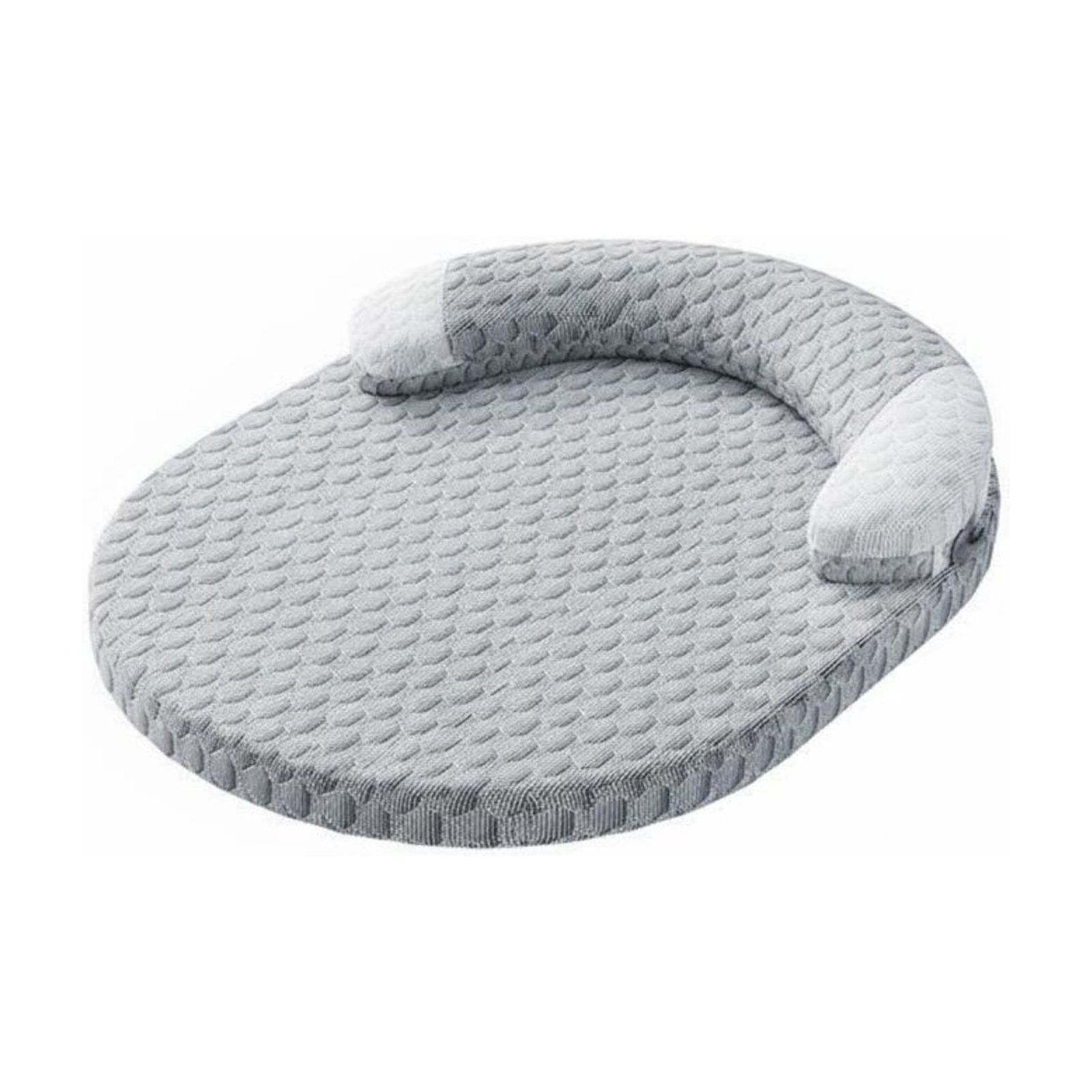 amagogo Pet Mat Dog Bed Cat Cushion Oval Polyester Fiber Ergonomic Bolster Pillow Washable for Small Indoor Pets