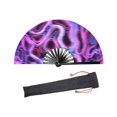 thumbnail image 1 of Abanico de mano plegable Raves para mujeres/hombres, para presentaciones, decoraciones, bailes, fiestas de festivales, como se muestra, 1 of 5