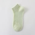 thumbnail image 5 of OVBMPZD Women Socks Size 9-11 Green 5PC Eyelet Ankle Light Cotton Socks Uniform Socks for Girls, 5 of 5