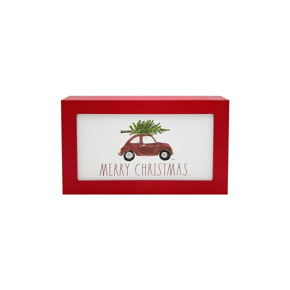 Rae Dunn Plaque de Noël pour Bureau Ou Mur - Décoration "Joyeux Noël" pour Maison, Bureau et Salle de Classe - Décoration Rustique de Ferme pour Salon, Entrée, Cuisine 11.5 x 7 Po