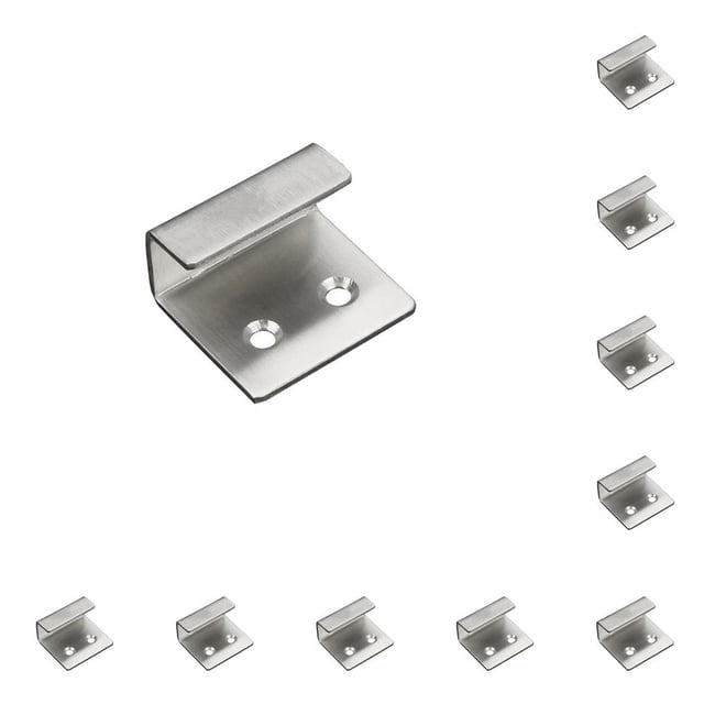 Matsuzay Gancho para azulejos de cerámica, estante de acero inoxidable para el hogar, Hotel, oficina, dormitorio, cocina, cartelera, marco de Plata S 10piezas