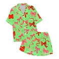 thumbnail image 1 of Pyjamas Imprimés Nœud Papillon Décontractés pour Filles, 1 of 4