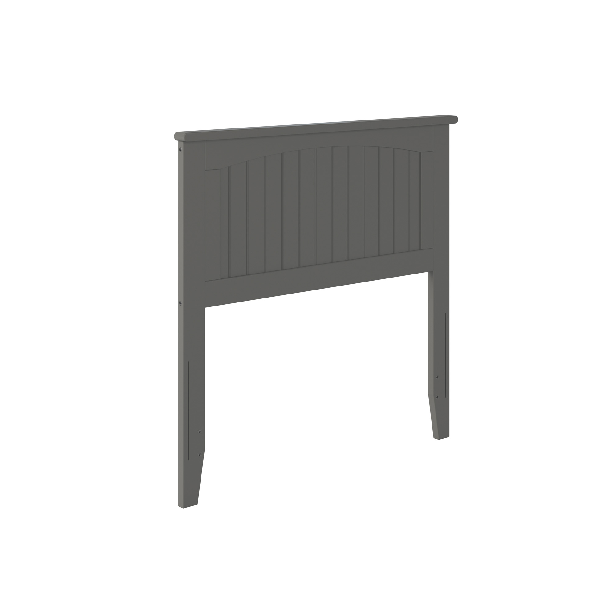 AFI Nantucket Twin Solid Wood Panel Headboard with Attachable Charger, Grey
