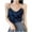 Blue, variant on DuoJiaJ Fashion Women V-Neck Casual Sleeveless Pearl Camis Vest Solid Loose Tops Summer Tank Tops Women Beige S