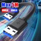 thumbnail image 4 of Cable de extensión USB 3,0 Extra largo, Cable de transferencia de datos de alta velocidad macho A macho para teclado de radiador, extensor de disco duro, 4 of 5