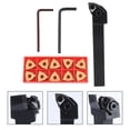 thumbnail image 1 of HAMPPLIES 4Pcs Lathe Turning Tool Holder Hand Tool Set Stainless Steel with Convenient Clamp Replacement, 1 of 5
