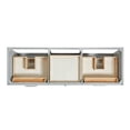 thumbnail image 5 of Ariel Monroe 67 Inch Double Oval Sink Bathroom Vanity With Pure White Quartz Countertop 1.5 inch Edge In Grey, 5 of 7