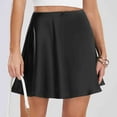 thumbnail image 7 of Women's Stain Silk Mini Skirts High Waisted Half Slips Underskirt Casual A-Line Summer Short Party Skirts, 7 of 7