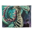 thumbnail image 5 of Orinice Dragon Skeleton Fantasy Art Tapestry Wall Hanging Unique Style Graphic Tapestries for Home Wall Decor Living Room Bedroom Dorm Farmhouse, 4 Sizes Available 60x50inch, 5 of 6