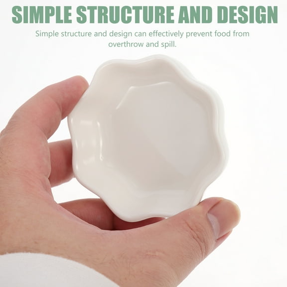 Pawsdot 2Pcs White Ceramic Hamster Bowls Wear Resistant Washable Pet Feeding Dishes