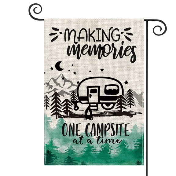 Sm:)e Fire Pit Making Memories Camping Garden Flag 12.5 x 18 Inch