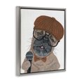 thumbnail image 3 of Stupell Industries Contemporary Hipster Pug Portrait Gray Floating Frame Canvas Art, 17 x 21, by Melissa Symons, 3 of 8