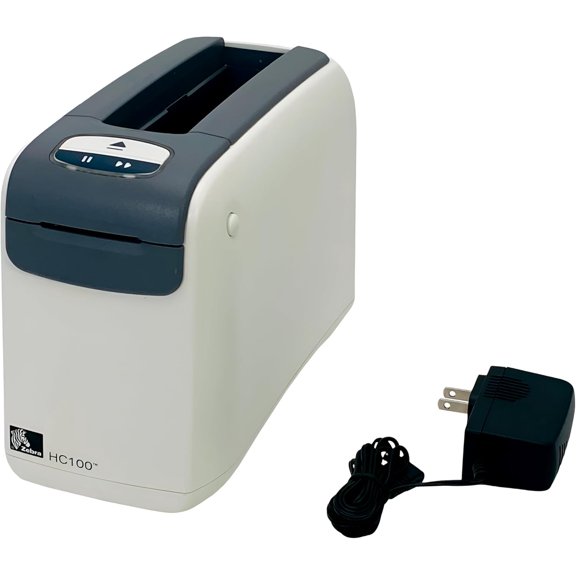 Restored Zebra HC100 Thermal Wristband Label Printer HC100-3001-0100 *With Power Adapter (Refurbished)