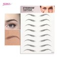 thumbnail image 3 of ATOMUS 8 Pair 3D Eyebrow Tattoo Sticker Hair-Like False Eyebrows Waterproof Long, 3 of 5