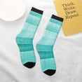 thumbnail image 4 of Goofa Teal Turquoise Pattern Children's Crew Socks, Kids' Daily Wear and Sports Socks, Breathable Socks, Sports Socks, Moisture-Wicking Socks for Children, 4 of 6