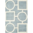 thumbnail image 2 of SAFAVIEH Chatham Francis Geometric Wool Area Rug, Blue/Ivory, 3' x 5', 2 of 11
