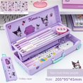 thumbnail image 1 of Pencil Box Girl's Gift Kuromi Primary School Double-layer Large Capacity Plastic Multi-functional Pencil Case 01, 1 of 5