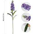 thumbnail image 5 of Long Stem Delphinium Artificial Flowers, Snapdragon Fake Flowers Purple Silk Flowers 3.5" Antirrhinum Majus Arrangement Decorations for Tall Vase Home Garden Wedding Decor (Dark Purple), 5 of 5