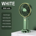 thumbnail image 3 of Xihbxyly Mini Ventilador de Mano, Recargable Por Usb, 5 Velocidades Ajustables, Funcionamiento Silencioso, Pantalla Digital Led, Diseño Plegable y Portátil, Ideal para Oficina, Exteriores y Viajes, B, 3 of 3