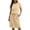 A125 Khaki, variant on Women's Casual Short Sleeve T Shirt Dress Drawstring Elastic Waist Knee Length Crew Neck Straight Fit Jersey Dress with Pockets Lightweight Athletic Sporty Sun Dress