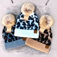 thumbnail image 6 of C.C Leopard Beanie with Plush Pom, Super Soft Knit Hat Beanie for Women and Men, Latte, 6 of 8