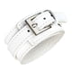 thumbnail image 5 of Brazalete de cuero Hugo con hebilla plateada cordón Blanco Punk Biker, 5 of 9