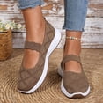 thumbnail image 2 of Womens Slip on Shoes Casual Breathable Loafers with Arch Support Soft Sole Non Slip Casual Daily Breathable Sneakers Brown Size 6, 2 of 6