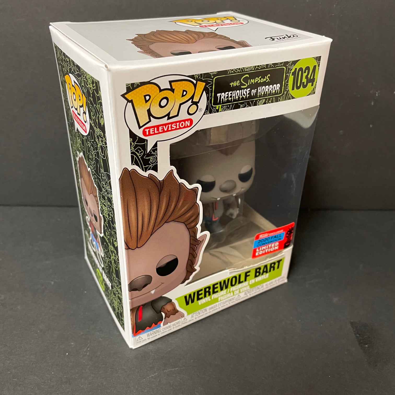 WEREWOLF BART NYCC 2020 CON EXCL FUNKO POP SIMPSONS TREEHOUSE 1034 brand new uk 