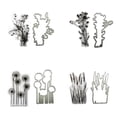 thumbnail image 2 of Seitruly Paquete de 4 sellos de plástico plantas explícitas accesorios de oficina exquisito estampado sello impresiones Kit decoraciones estampadora en Suministros de escritura y corrección, 2 of 6