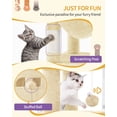 thumbnail image 2 of Cat Tree, 66.9‑Inch Tall Multi‑Level Cat Tower for Indoor Cats with Large Platforms, Cozy Cat Condos, Big Hammock and Toy Balls for Adult Cats, Beige, 2 of 8