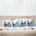 thumbnail image 3 of Ambesonne Animal Throw Pillow Cover 4 Pack, Exotic Peacock Feather, 18", Dark Blue Blue and Black, 3 of 6