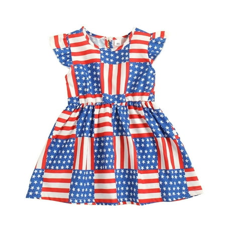 

ZIZOCWA Toddler Girls Summer Outfit Sets Independence Day Flying Sleeve Dress Children S Girls Skirt Summer Skirt Long Skirt Comfortable Short Sleeve Style Bundle Baby Girl Girls Outfits Size 7 Posh